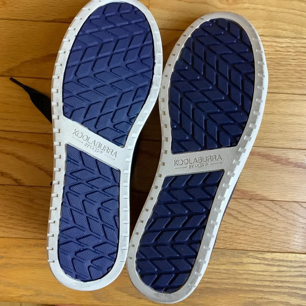 Koolaburra Suede and Canvas Sneakers - Penley Blue SZ 9.5